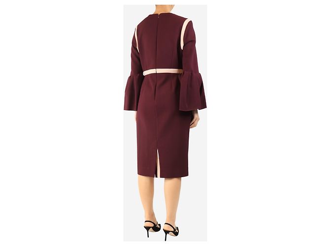 Roksanda Lila Crepe-Midikleid - Größe UK 14 - Ansicht 2