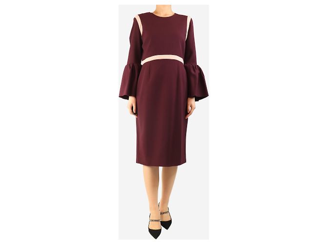 Roksanda Lila Crepe-Midikleid - Größe UK 14 - Ansicht 3