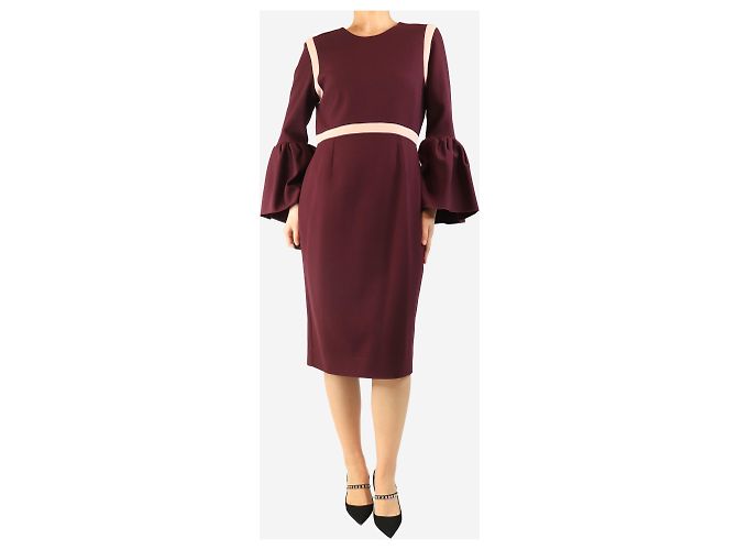 Roksanda Lila Crepe-Midikleid - Größe UK 14 - Ansicht 4