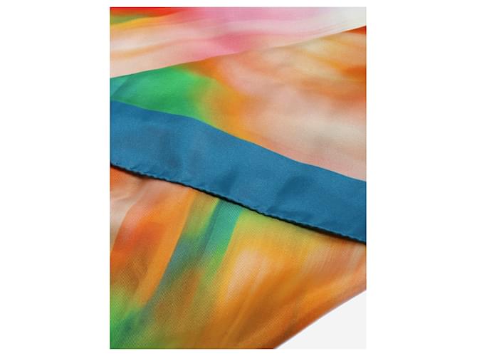 Dries Van Noten Sciarpa in seta tinta a mano multicolore - vista 2