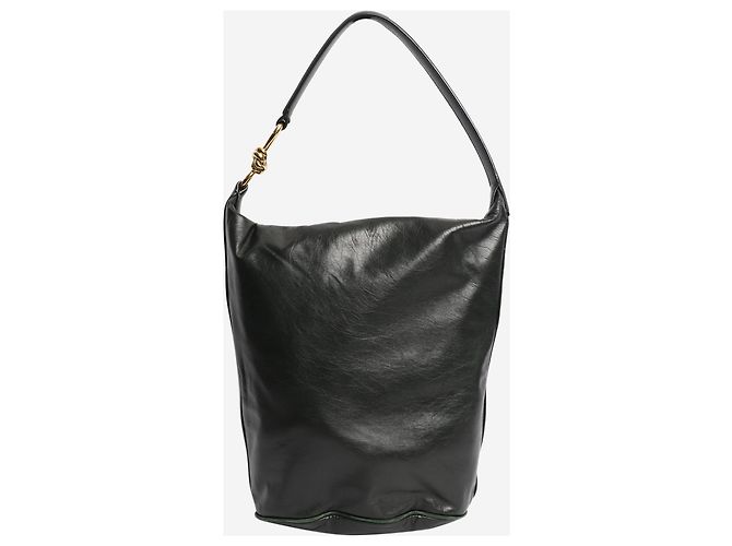 Knot Bottega Veneta Borsa a spalla in pelle verde scuro con nodo - vista 3