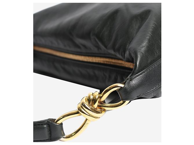 Knot Bottega Veneta Borsa a spalla in pelle verde scuro con nodo - vista 4