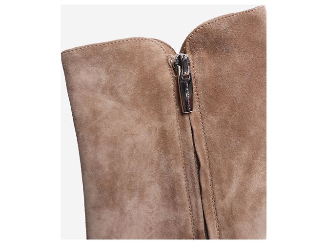 Gianvito Rossi Botines de ante beige - talla EU 39 - vista 4