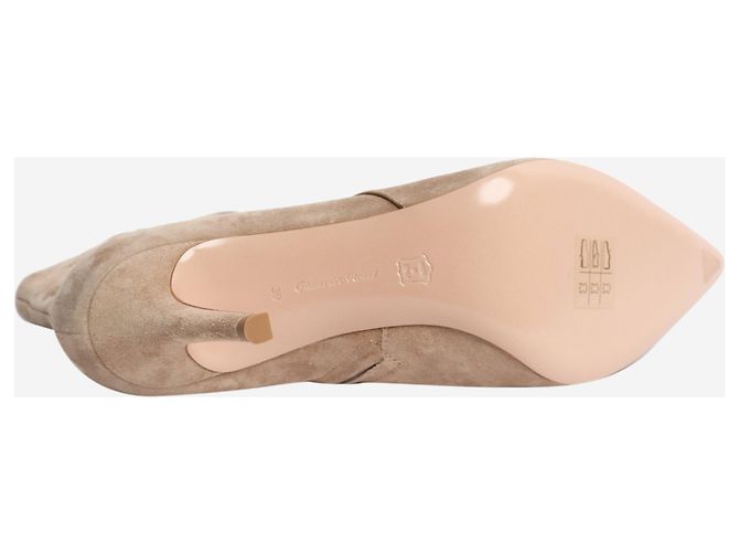 Gianvito Rossi Botines de ante beige - talla EU 39 - vista 5