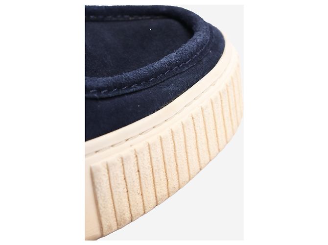 Gabriela Hearst Scarpe platform in suede blu navy - taglia EU 38 - vista 4