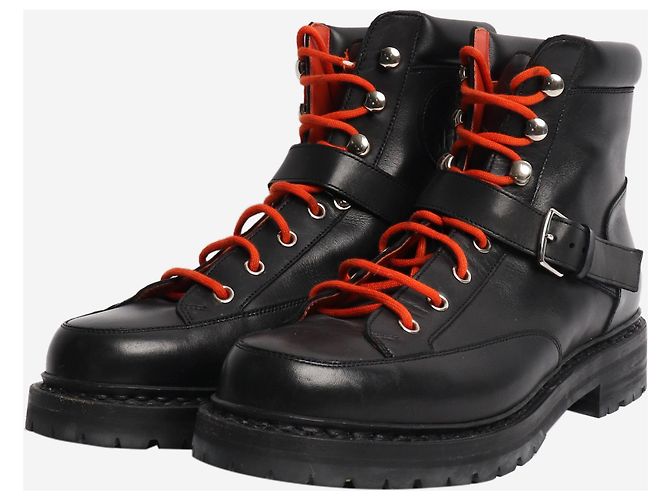 Hermès Schwarze Leder-Wanderschuhe - Größe EU 38 - Ansicht 2