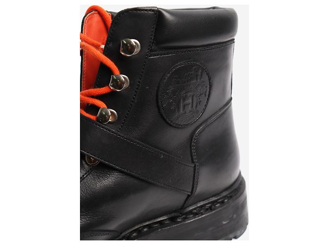 Hermès Schwarze Leder-Wanderschuhe - Größe EU 38 - Ansicht 7