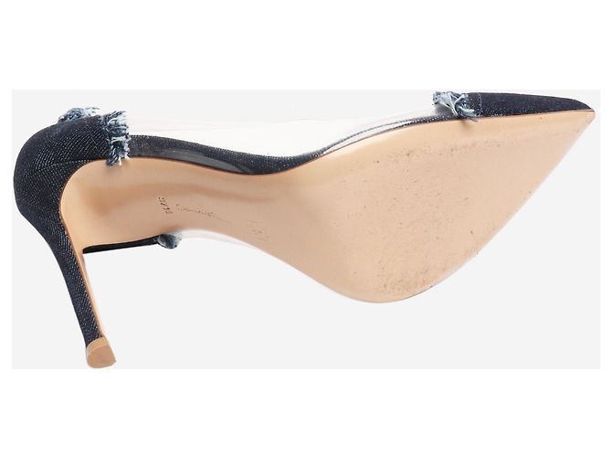 Gianvito Rossi Blaue Denim Lola Plex-Absätze - Größe EU 37.5 (UK 4.5) - Ansicht 6