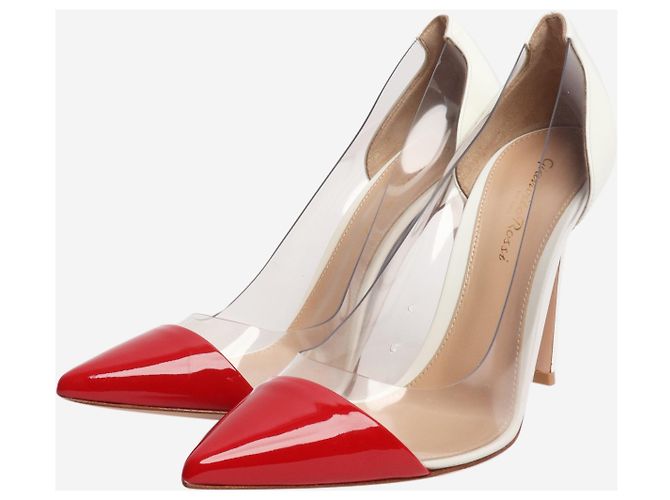 Gianvito Rossi Rote PVC-Absätze - Größe EU 37,5 (UK 4,5) - Ansicht 2