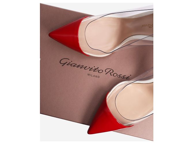 Gianvito Rossi Rote PVC-Absätze - Größe EU 37,5 (UK 4,5) - Ansicht 5