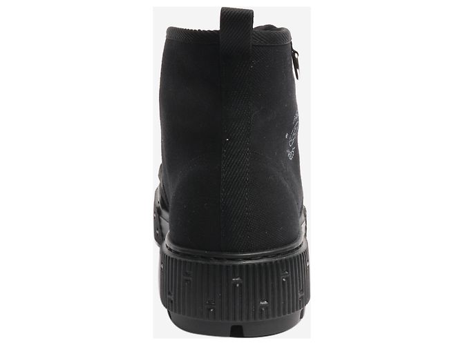 Hermès Schwarze Canvas-Stiefeletten - Größe EU 39 (UK 6) - Ansicht 4