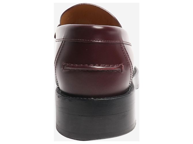 Hermès Burgunderfarbene Lederloafers - Größe EU 38,5 Bordeaux - Ansicht 3