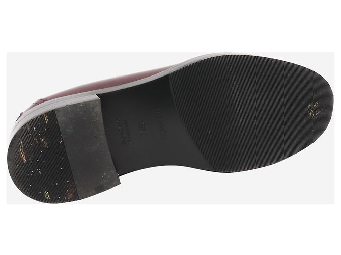 Hermès Burgunderfarbene Lederloafers - Größe EU 38,5 Bordeaux - Ansicht 6