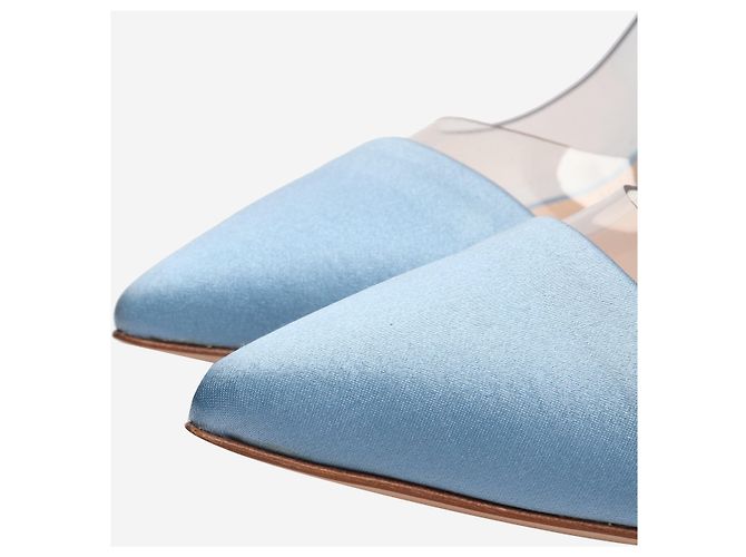 Gianvito Rossi Blaue Satin-PVC-Absätze - Größe EU 37,5 (UK 4,5) - Ansicht 4
