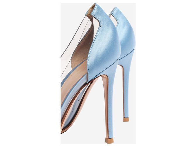 Gianvito Rossi Blaue Satin-PVC-Absätze - Größe EU 37,5 (UK 4,5) - Ansicht 5