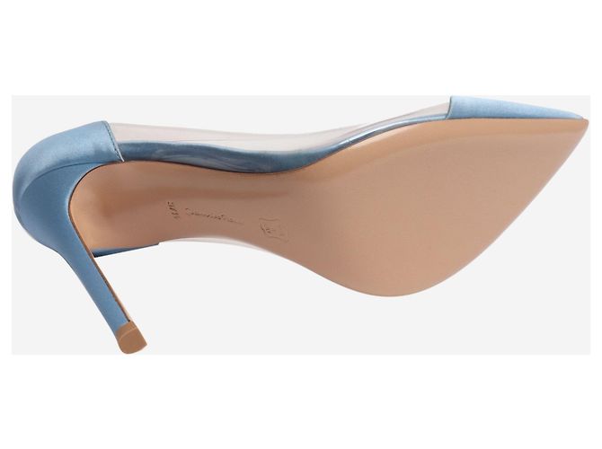 Gianvito Rossi Blaue Satin-PVC-Absätze - Größe EU 37,5 (UK 4,5) - Ansicht 6