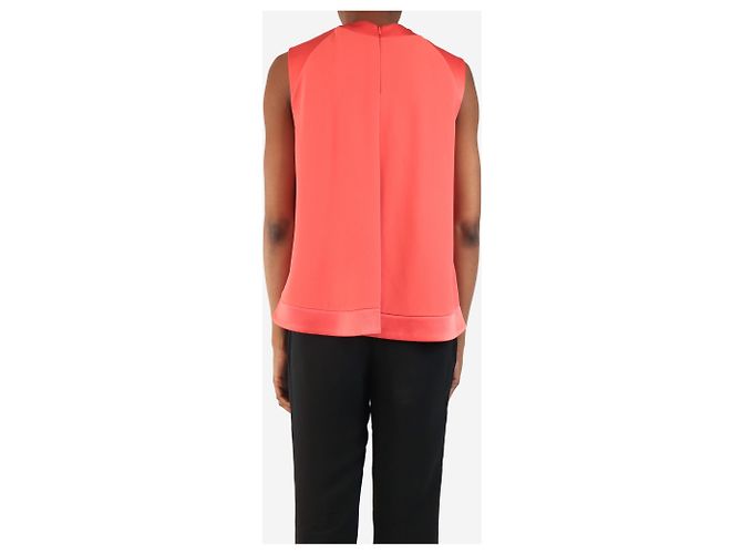 Elie Saab Top sin mangas rosa con cremallera frontal - talla UK 6 - vista 2