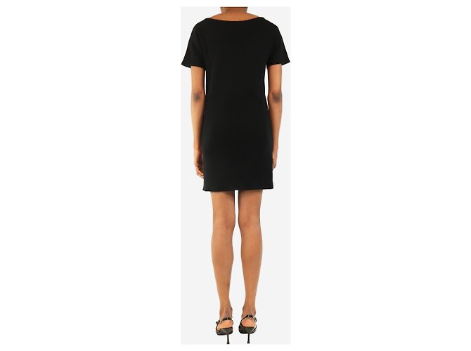 Prada Schwarzes Strick-Mini-Kleid mit Ösen - Größe UK 6 - Ansicht 2