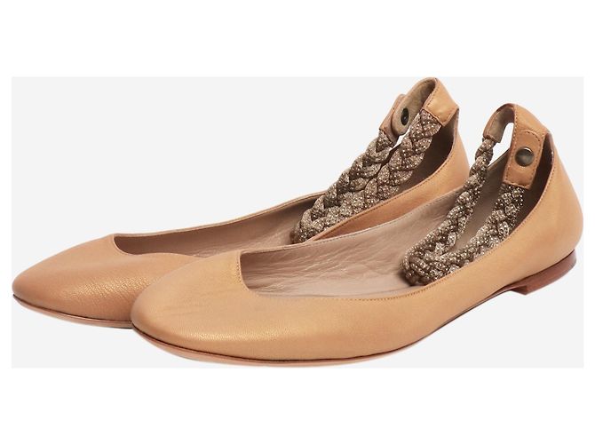 Chloé Goldene Ballerinas - Größe EU 40 - Ansicht 2