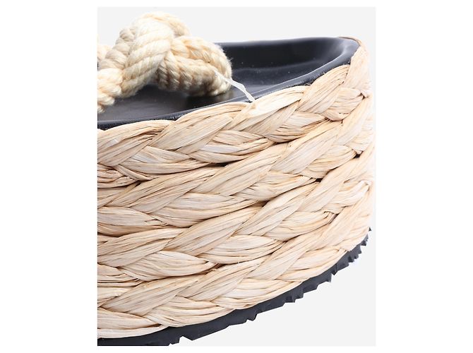 Isabel Marant Neutral raffia platform sandals - size EU 41 - view 4