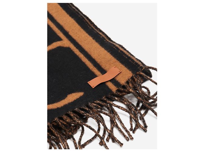 Hermès Sciarpa in cashmere Brown Horses Marrone - vista 2