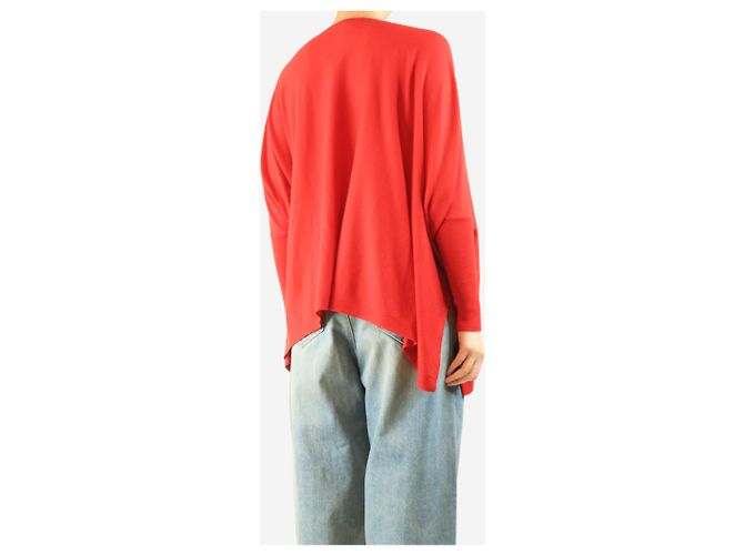 Parosh Pull en laine large rouge - taille M - vue 2