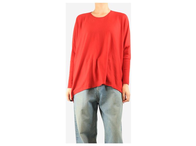 Parosh Pull en laine large rouge - taille M - vue 3