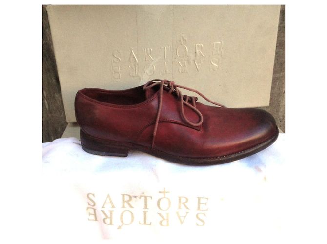 Derby Sartore in pelle rossa Rosso - vista 2
