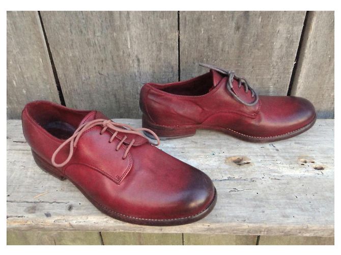 Derby Sartore in pelle rossa Rosso - vista 4