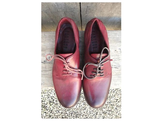 Derby Sartore in pelle rossa Rosso - vista 9