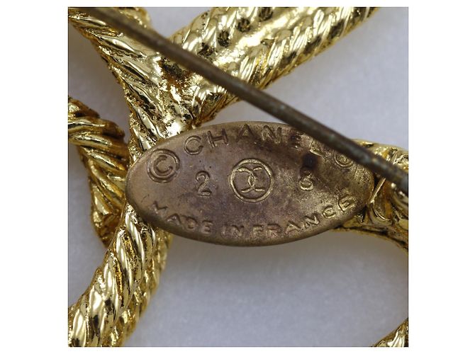 Spilla vintage Chanel Clover Coco Mark - vista 7