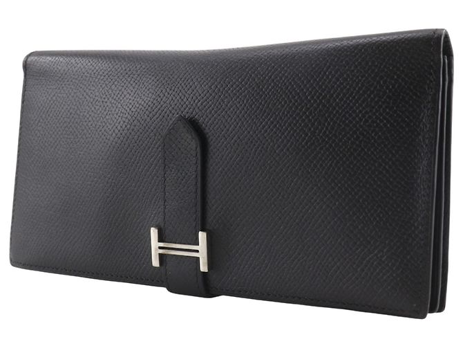 Hermès Cartera Larga Soufflé Bearn Hermes Negro - vista 2