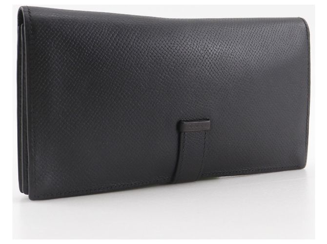 Hermès Cartera Larga Soufflé Bearn Hermes Negro - vista 3