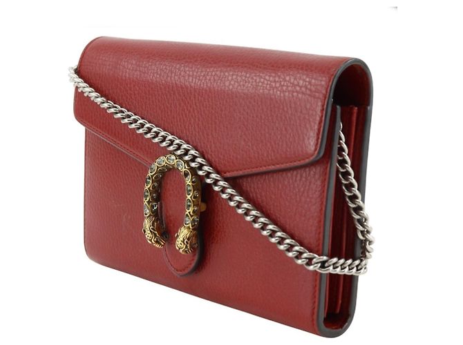 Borsa a spalla Gucci Dionysus con catena Rosso - vista 2