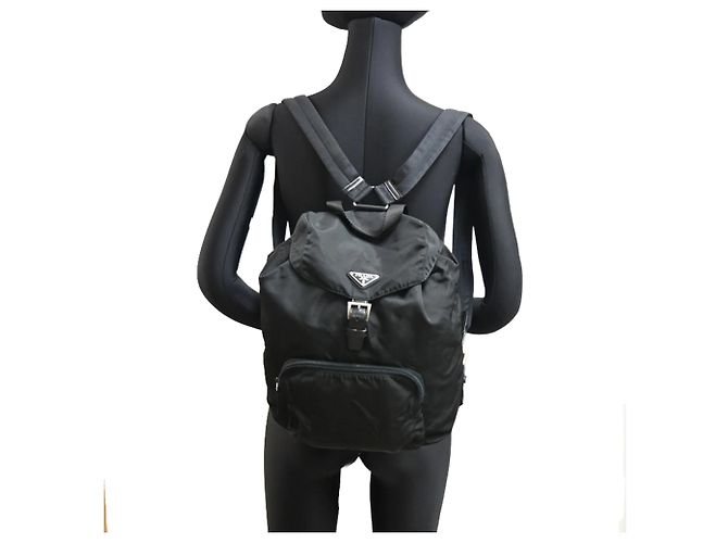 Zaino in nylon Prada per donne Nero - vista 9