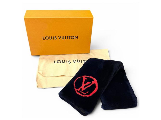 Sciarpa Darling in seta Beaver di Louis Vuitton Rosso Blu navy - vista 2
