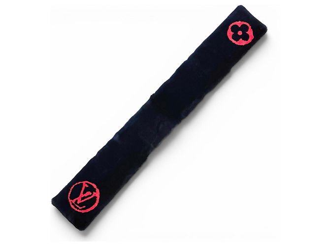 Sciarpa Darling in seta Beaver di Louis Vuitton Rosso Blu navy - vista 5