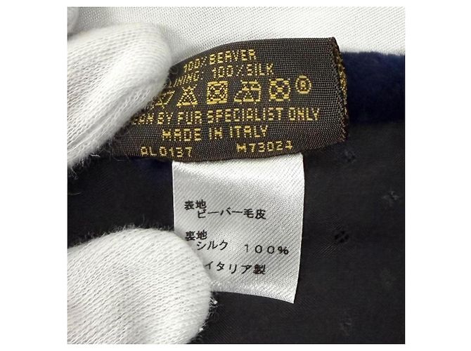 Sciarpa Darling in seta Beaver di Louis Vuitton Rosso Blu navy - vista 9