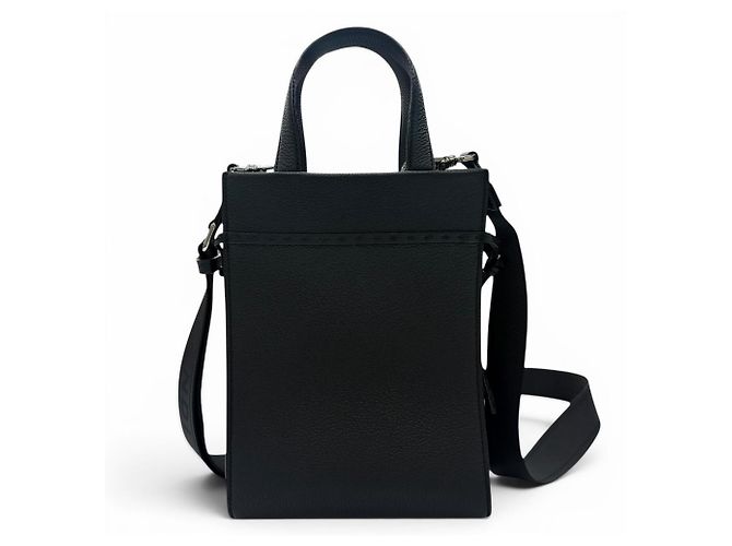 Borsa shopper in pelle Fendi Nero - vista 3