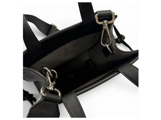 Borsa shopper in pelle Fendi Nero - vista 8