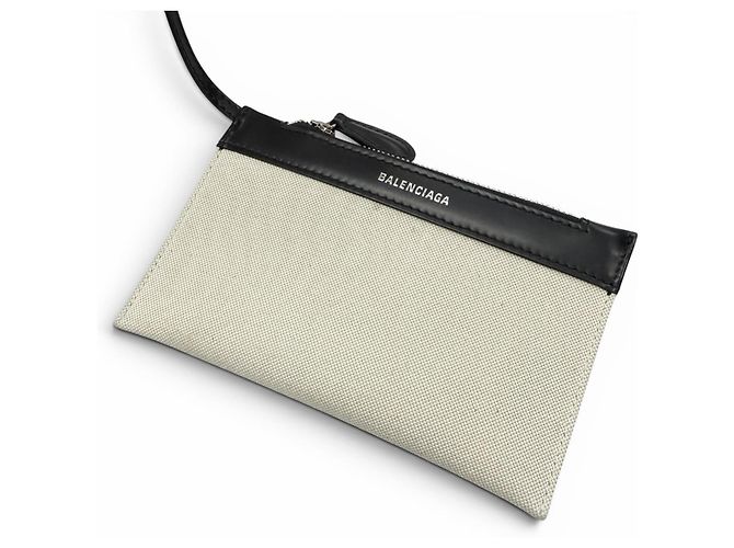 Everyday Borsa a Spalla Cabas XS in Tela e Pelle Balenciaga Blu Navy Nero - vista 9
