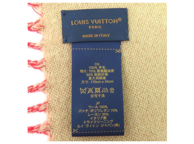 Sciarpa della Collezione Zodiac di Louis Vuitton Rosso Beige - vista 8