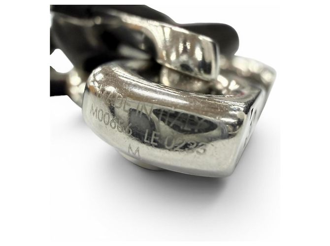 Bracciale a Catena Monogram Louis Vuitton Nero Argento - vista 5