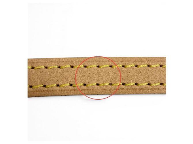 Cinghia a Spalla in Pelle Vachetta Louis Vuitton Marrone chiaro - vista 7