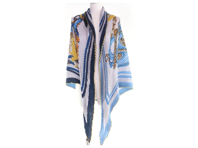 Bufanda de cachemira y seda Hermès Azul - vista 3