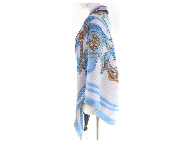 Bufanda de cachemira y seda Hermès Azul - vista 4