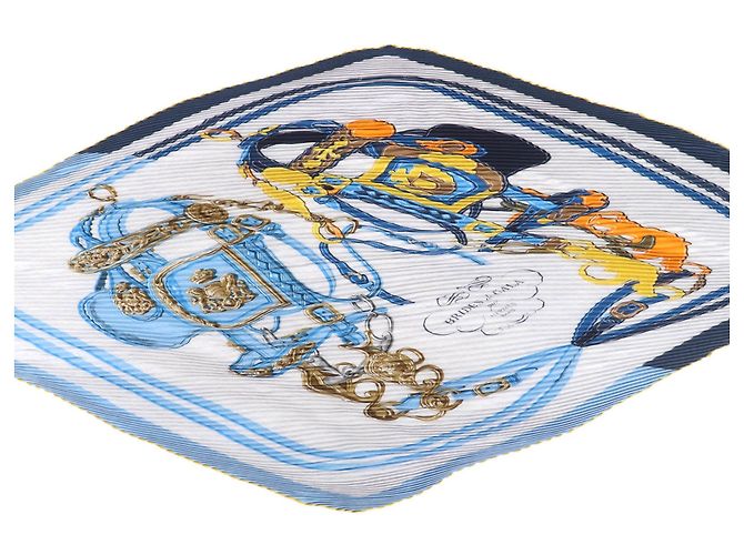 Bufanda de cachemira y seda Hermès Azul - vista 6