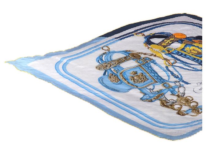 Bufanda de cachemira y seda Hermès Azul - vista 7