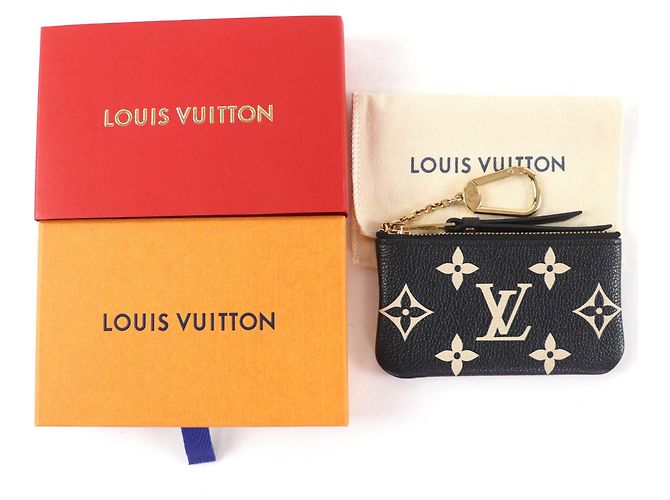 Monedero de cuero Monogram Empreinte Louis Vuitton Negro Beige - vista 2