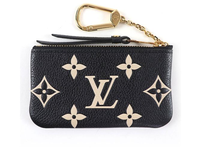 Monedero de cuero Monogram Empreinte Louis Vuitton Negro Beige - vista 3